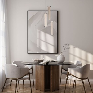 Lustra cu 3 pendule LED 3000K PHEME nickel satinat - Img 6