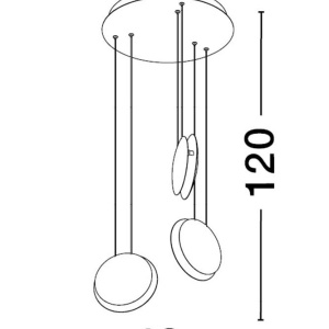 Lustra cu 3 pendule LED design ambiental SHELL - Img 2
