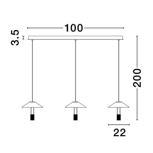 Lustra cu 3 pendule LED design modern ANAFI 158460 universul-luminii.ro
