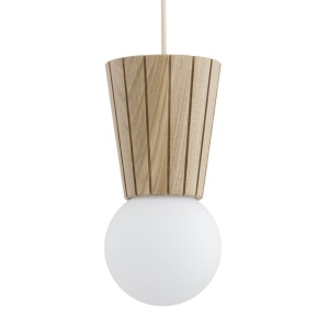 Lustra cu 3 pendule lemn stil scandinav VOLANTE 6357 - Img 3