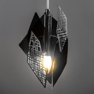 Lustra cu 3 pendule moderna design LUX realizata manual POLYGON 124610 universul-luminii.ro