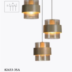 Lustra cu 3 pendule stil scandinav Royal chihlimbar 624550 universul-luminii.ro