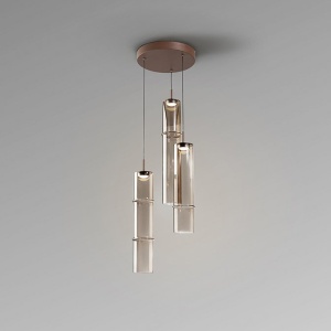 Lustra cu 3 pendule suspendate LED Canas - Img 2