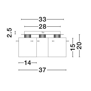 Lustra cu 3 spoturi design modern MIRBI 232530 universul-luminii.ro