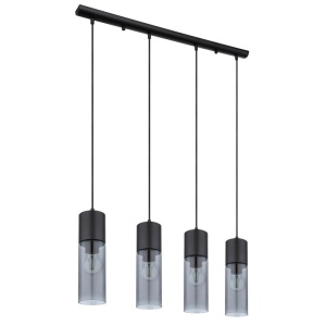 Lustra cu 4 pendule design modern ANNIKA negru 114350 universul-luminii.ro