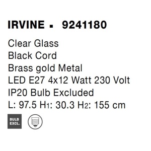 Lustra cu 4 pendule design modern IRVINE 104560 universul-luminii.ro