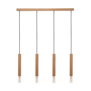 Lustra cu 4 Pendule lemn design natural MADERA