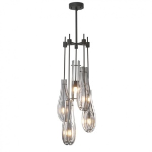 Lustra cu 5 brate design LUX Bellano L bronz 114892 HZ