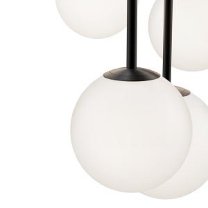 Lustra cu 5 pendule design modern Basic form negru 118730 universul-luminii.ro