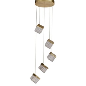 Lustra cu 5 pendule LED Cuboid 624670 universul-luminii.ro