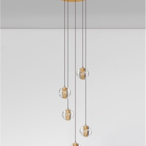 Lustra cu 5 pendule LED design modern LICIO 232300 universul-luminii.ro