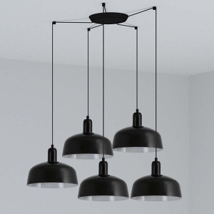Lustra cu 5 pendule metal TATAWIN M negru