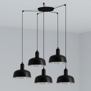 Lustra cu 5 pendule metal TATAWIN S neagra