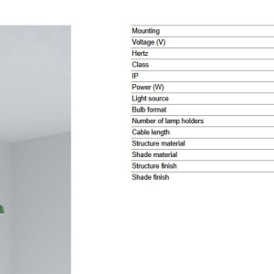 Lustra cu 5 pendule metal TATAWIN S verde - Img 4