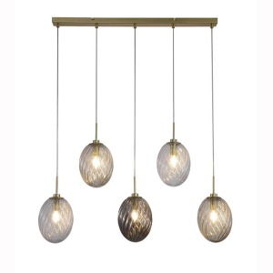 Lustra cu 5 pendule sticla colorata Whirl 621220 universul-luminii.ro