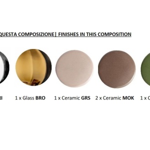 Lustra cu 6 pendule design italian realizat manual din ceramica si sticla AFOXÉ Mix 125950 universul-luminii.ro