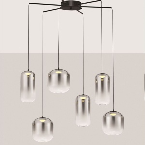 Lustra cu 6 pendule LED design modern AELIA 232510 universul-luminii.ro