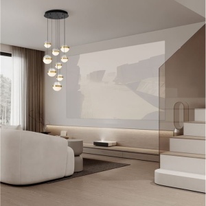 Lustra cu 9 Pendule LED stil modern ALAZ - Img 3
