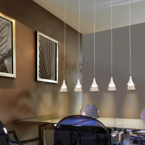 Lustra cu pendule LED design modern Dalmatia 5 white 70900 universul-luminii.ro