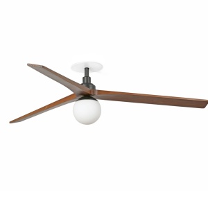 Lustra cu Ventilator incastrat tavan cu telecomanda KLIM L 150cm, negru/ nuc