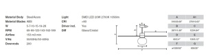 Lustra cu Ventilator si telecomanda AMELIA L BALL LED negru 217010 universul-luminii.ro