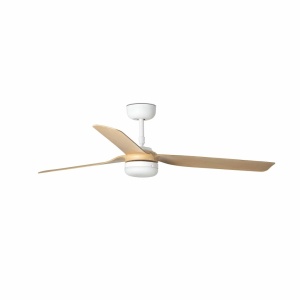 Lustra cu Ventilator si telecomanda PUNT M LED alb/artar