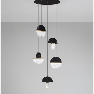 Lustra decorativa cu 5 pendule LED 2700K DORIN - Img 3