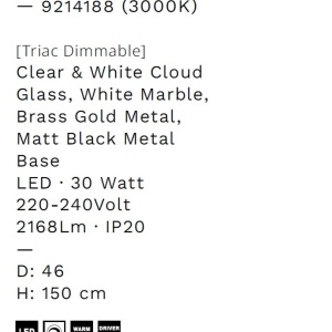Lustra decorativa cu 5 pendule LED 2700K DORIN - Img 8