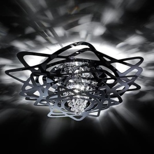 Lustra design Art Deco unicat realizata manual Aurora Mini negru 123460 universul-luminii.ro