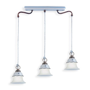 Lustra design clasic cu decor ceramic realizat manual FERRARA