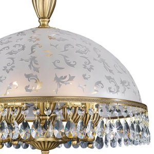 Lustra design clasic realizata manual din alama si Cristal Scholer 6200 105190 universul-luminii.ro