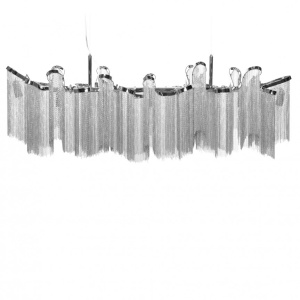 Lustra design extravangant Elegance 118cm, argintiu A-39107 VC