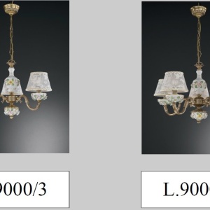 Lustra design italian cu 5 brate din alama si detalii din portelan 9000 211600 universul-luminii.ro