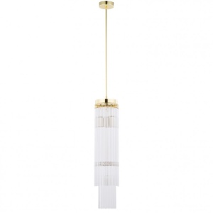 Lustra design LUX diametru 15cm din alama decorata cu sticla Filago