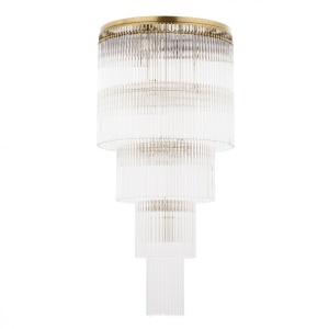 Lustra design LUX diametru 35cm din alama decorata cu sticla Filago