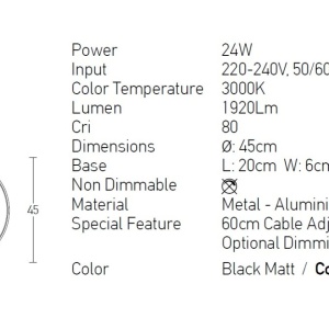 Lustra design modern circular LED ROTUNDA - Img 2