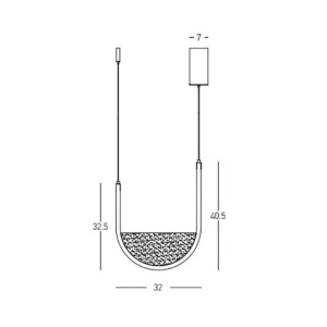 Lustra design modern LED DECO auriu/ sampanie - Img 3