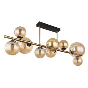 Plafoniera LED design modern Riha negru, alama 114400 universul-luminii.ro