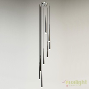 Lustra design modern Stylo 8 chrome 59600 universul-luminii.ro