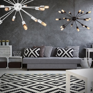Lustra design RETRO ORBIT Black 69980 universul-luminii.ro