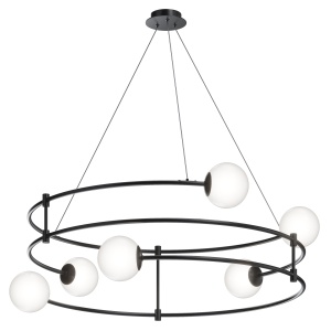 Lustra design ultramodern minimalist Balance 6L negru 100870 universul-luminii.ro