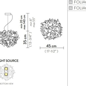 Lustra design unicat realizat manual Veli Frunze M, 45cm 122820 universul-luminii.ro