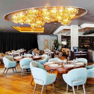 Lustra design unicat realizat manual Veli Gold Large, 60cm 214650 universul-luminii.ro
