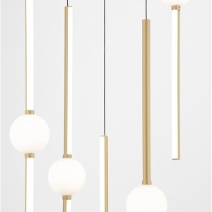 Lustra dimabila cu 5 pendule LED design modern ACROBAT 213600 universul-luminii.ro
