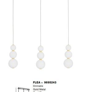 Lustra dimabila moderna cu 3 pendule LED FLEA 121370 universul-luminii.ro