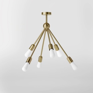 Lustra din alama cu 6 surse de lumina Sputnik