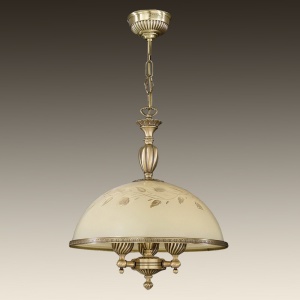 Lustra din alama cu sticla decorata design italian D-38cm 6208 101640 universul-luminii.ro