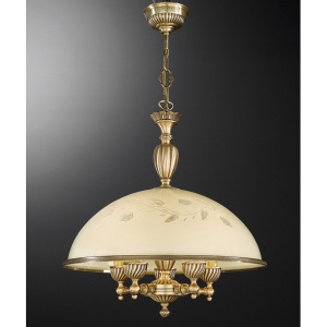 Lustra din alama cu sticla decorata design italian D-48cm 6208 101650 universul-luminii.ro