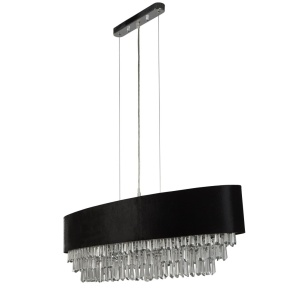 Lustra eleganta cu abajur din catifea si cristale Glamour 8Lt 134640 universul-luminii.ro