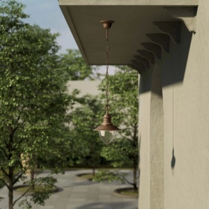 Lustra exterior IP44 realizata manual din alama Amalfi - Img 11